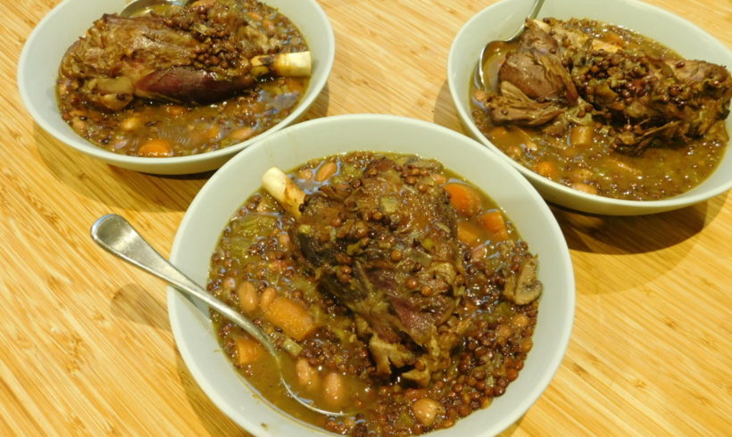 Lamb shanks with puy lentils
